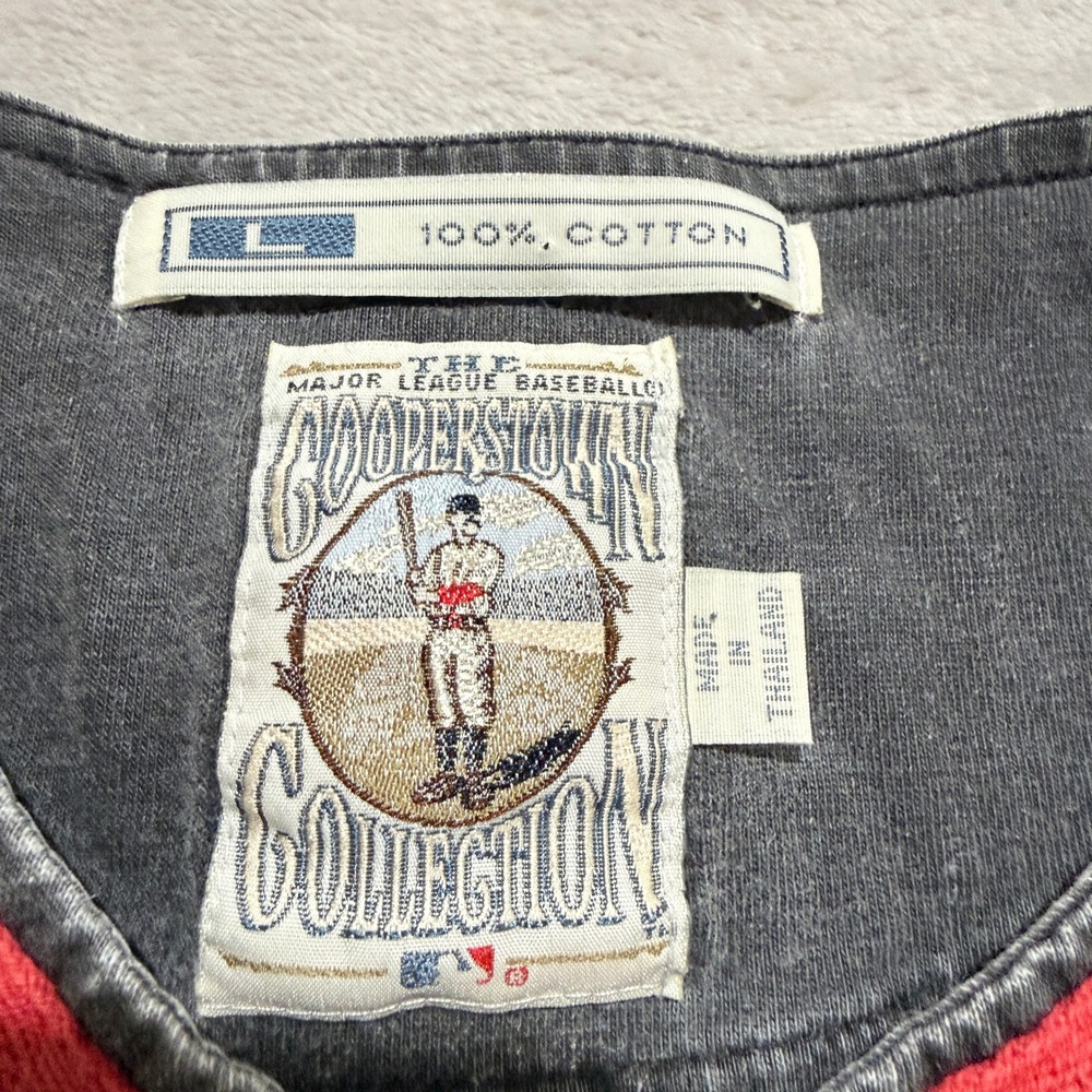 VTG Cooperstown Collection Chicago White Sox Henley Jersey Shirt Mens L MLB 90s - Picture 2 of 10